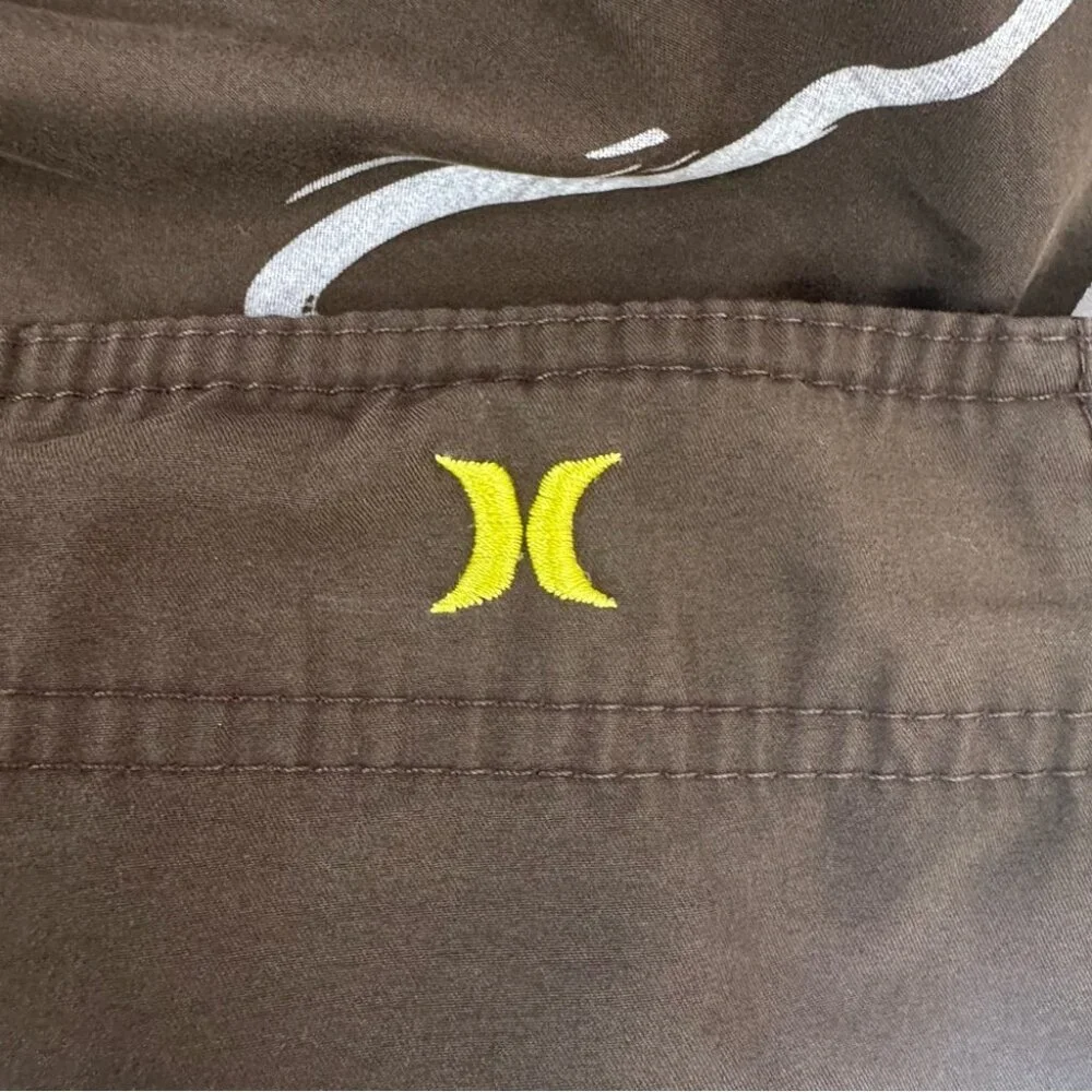 Hurley boardshorts surf 🏄🏼‍♀️ water shorts Brown and Yellow Board Shorts